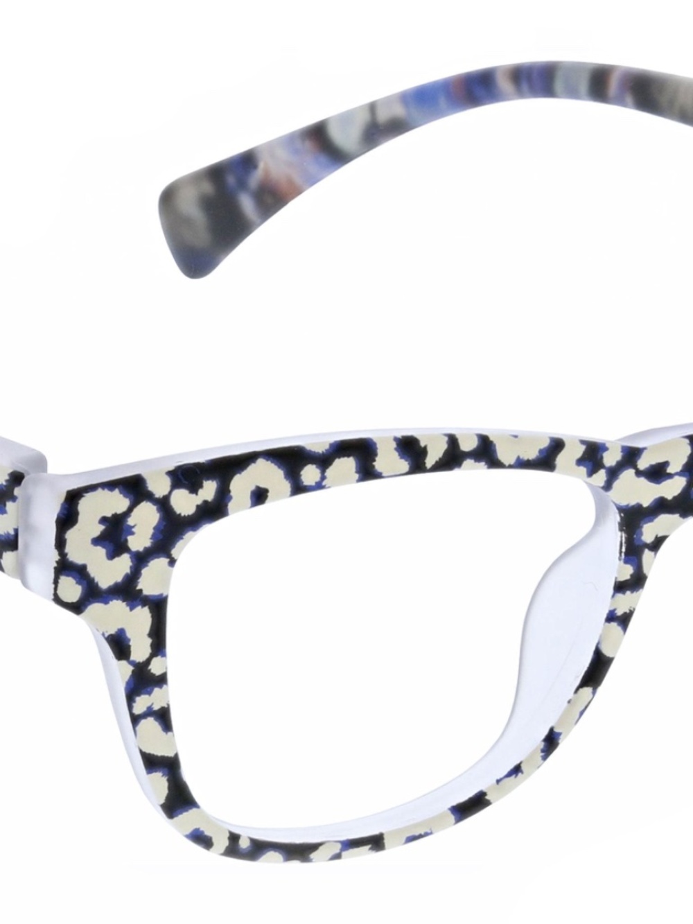 NEW BLACK & WHITE LEOPARD PEEPERS BLUE LIGHT FILTERING GLASSES - Picture 4 of 5